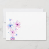 Pastel Floral bruiloft foto Save The Date (Achterkant)