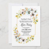 Pastel Floral bruiloft receptie Kaart (Voorkant)