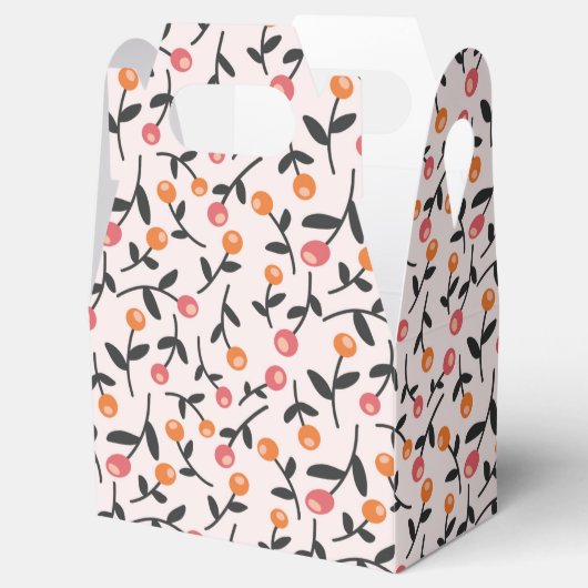 Pastel Floral Bud Botanisch patroon Bedankdoosjes (Geopend)