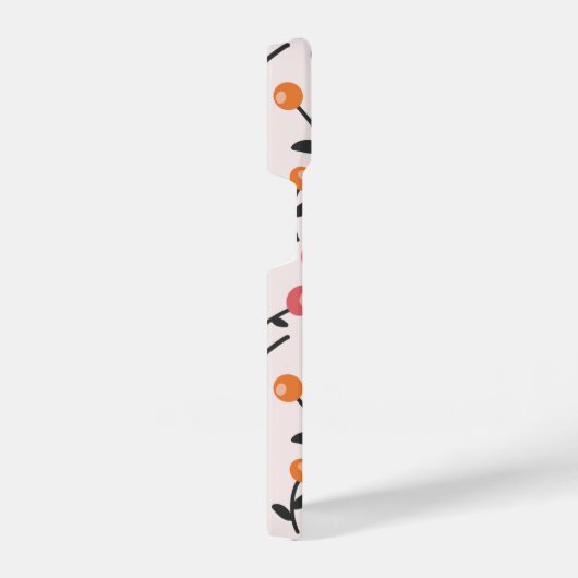 Pastel Floral Bud Botanisch patroon iPhone Hoesje (Rechterkant)