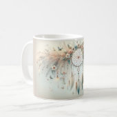 Pastel Floral Butterfly Dreamcatcher Koffiemok (Voorkant links)