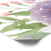 Pastel Floral Butterfly Verjaardag Welkomstbord Poster (Hoek)