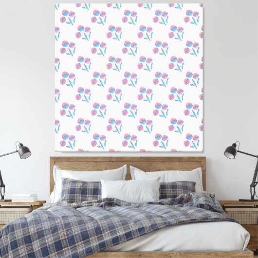 Pastel Floral Canvas Afdruk (Insitu (Slaapkamer))