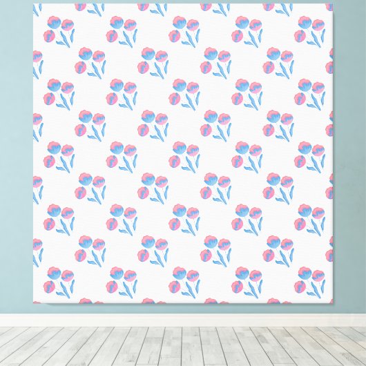 Pastel Floral Canvas Afdruk (Insitu (Houten vloer))