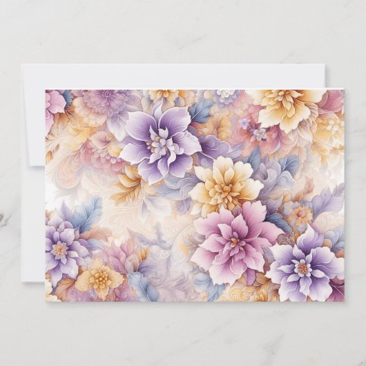 Pastel Floral Card Pack x 10 Feestdagenkaart (Voorkant)