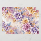 Pastel Floral Card Pack x 10 Feestdagenkaart (Voorkant / Achterkant)