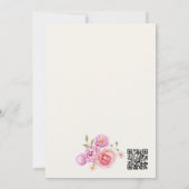 pastel Floral coquette Floral baby shower Kaart (Achterkant)