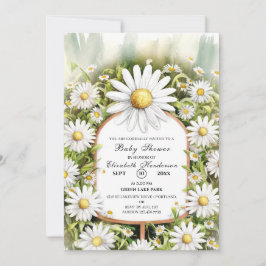 Pastel Floral Daisy Baby shower Kaart