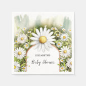 Pastel Floral Daisy Baby shower Servet (Voorkant)