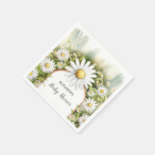 Pastel Floral Daisy Baby shower Servet (Hoek)