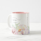 Pastel Floral | De beste moeder ter wereld Tweekleurige Koffiemok (Voorkant links)