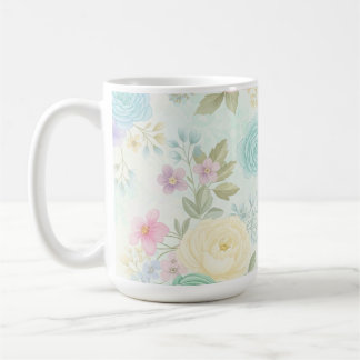 Pastel Floral Design Mok
