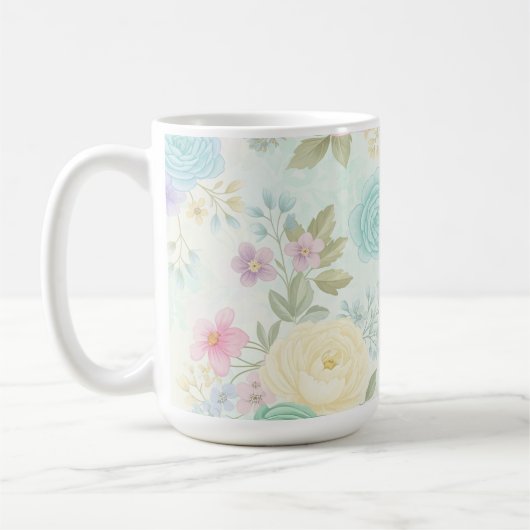 Pastel Floral Design Mok (Links)