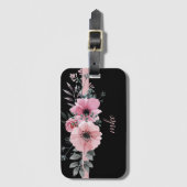 Pastel Floral Design Personaliseer Bagagelabel (Voorkant (verticaal))