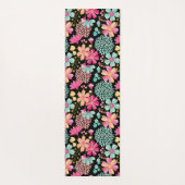 Pastel Floral Designer Yoga Exercise Vloermat Yogamat (Achterkant)