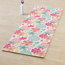 Pastel Floral Designer Yoga Exercise Vloermat Yogamat