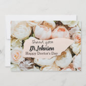 Pastel Floral Doctors Day Bedankkaart (Voorkant)