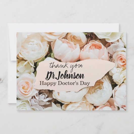 Pastel Floral Doctors Day Bedankkaart (Voorkant)