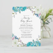 Pastel Floral Drive door Bruids of Baby shower Kaart (Staand voorkant)