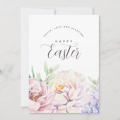 Pastel Floral Easter - Aangepast Wenskaart (Voorkant)