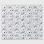 Pastel Floral Easter Delight | Schattige inpakpapi Cadeaupapier (Vlak)