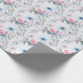 Pastel Floral Easter Delight | Schattige inpakpapi Cadeaupapier (Hoek)