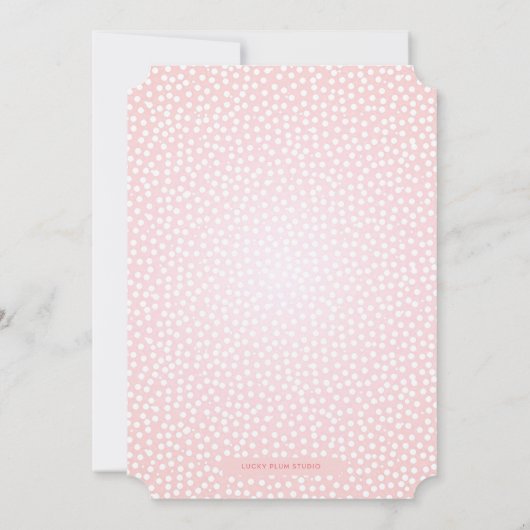 Pastel Floral Eerste Verjaardag Uitnodiging (Achterkant)