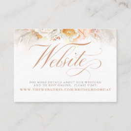 Pastel Floral Exotic Weduwen Website Card Visitekaartje