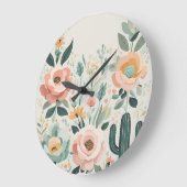 Pastel Floral Fiesta Grote Klok (Hoek)