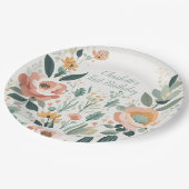 Pastel Floral Fiesta Papieren Bordje (Gekanteld)