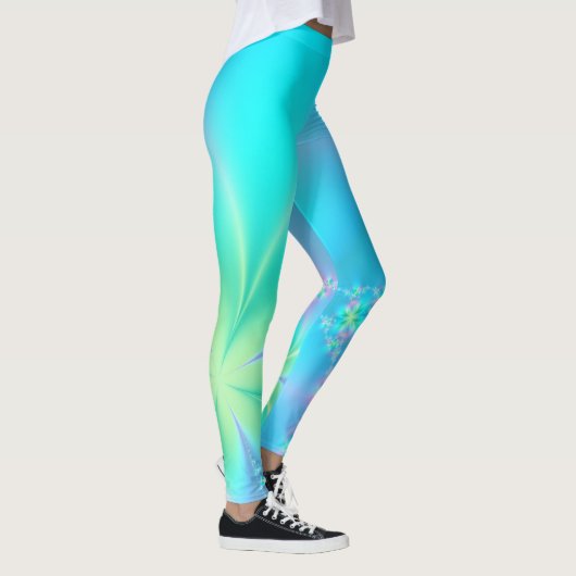 Pastel Floral Fractal Leggings (Rechts)