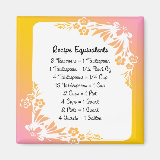 Pastel Floral Fridge Magnet (Voorkant)
