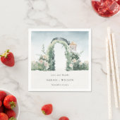 Pastel Floral Garden Arch Botanische Bedankt Servet (Insitu)