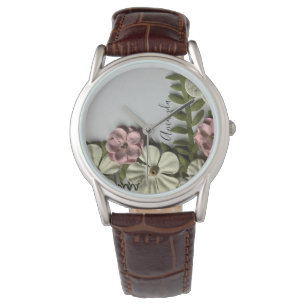 Pastel Floral Garden Horloge