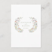 Pastel Floral Garden Minimalistische Wedding Menu (Achterkant)