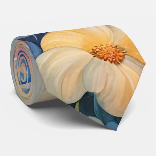 Pastel Floral Garden Stropdas (Opgerold)