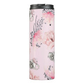 Pastel Floral, gepersonaliseerd Roos Thermosbeker (Achterkant)