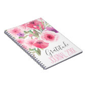 Pastel floral gratitude journal notitieboek (Rechterzijde)