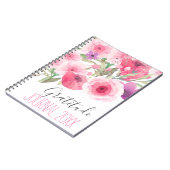 Pastel floral gratitude journal notitieboek (Linkerzijde)