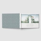 Pastel Floral Green Garden Arch Botanical Wedding Gastenboek (Volledig)