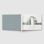 Pastel Floral Green Garden Arch Botanical Wedding Gastenboek (Volledig)