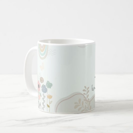 Pastel Floral Growth Mug Koffiemok (Voorkant links)