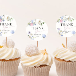 Pastel Floral Hartelijk dank Ronde Sticker