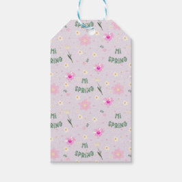 Pastel Floral Hi Spring Wrapping Paper Cadeaulabel