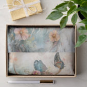 Pastel Floral Highland Cow Decoupage Tissuepapier (Geschenk)