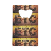 Pastel Floral Hippy ETC abstract Creditkaart Flessenopener (Voorkant)