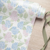 Pastel Floral Hydrangea Wrapping Paper Cadeaupapier