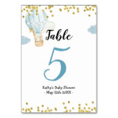 Pastel Floral Ice Cream Modern Table Number Kaart (Achterkant)