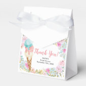 Pastel Floral Ice crème Party Favor Box Bedankdoosjes (Voorkant Zijde)