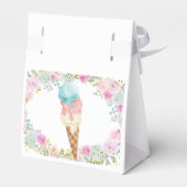 Pastel Floral Ice crème Party Favor Box Bedankdoosjes (Achterkant)